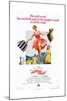 The Sound of Music, Center: Julie Andrews on 1973 Poster Art, 1965-null-Mounted Giclee Print