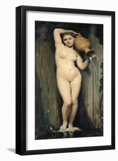 The Source, 1856-Jean-Auguste-Dominique Ingres-Framed Giclee Print