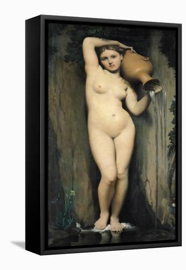 The Source, 1856-Jean-Auguste-Dominique Ingres-Framed Stretched Canvas