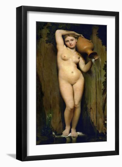The Source, 1856-Jean-Auguste-Dominique Ingres-Framed Giclee Print