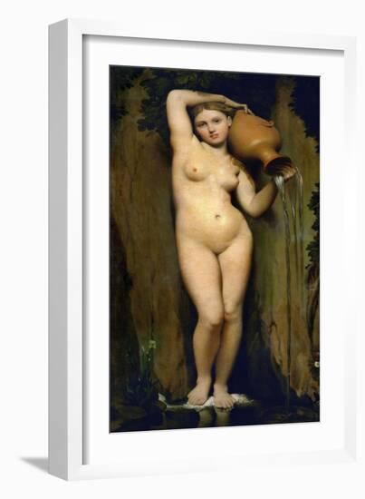 The Source, 1856-Jean-Auguste-Dominique Ingres-Framed Giclee Print