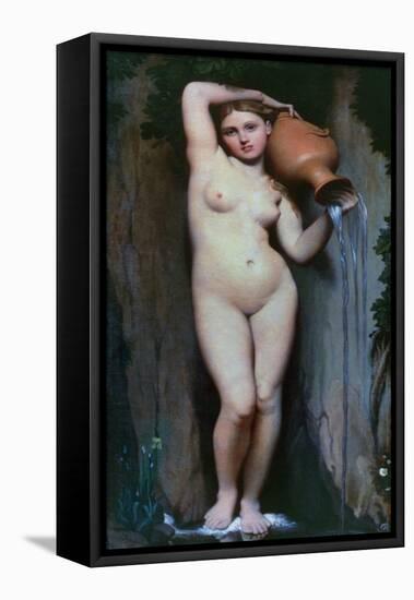 The Source, 1856-Jean-Auguste-Dominique Ingres-Framed Stretched Canvas