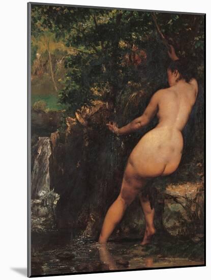 The Source (Bather at the Source)-Gustave Courbet-Mounted Giclee Print