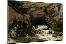 The Source of the Loue, 1864-Gustave Courbet-Mounted Giclee Print