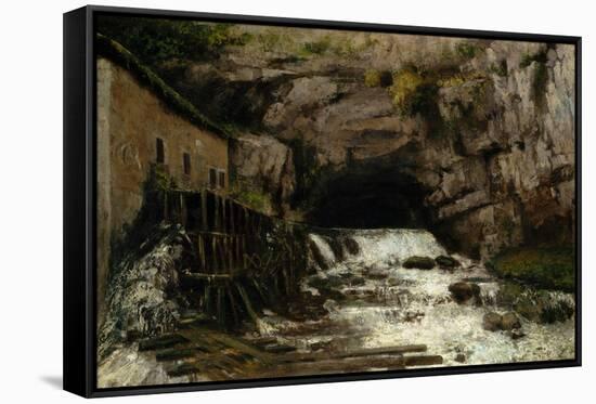 The Source of the Loue, 1864-Gustave Courbet-Framed Stretched Canvas