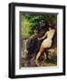 The Source or Bather at the Source, 1868-Gustave Courbet-Framed Giclee Print