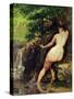 The Source or Bather at the Source, 1868-Gustave Courbet-Stretched Canvas