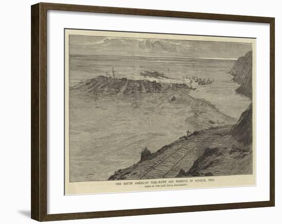 The South American War, Town and Harbour of Iquique, Peru-William Lionel Wyllie-Framed Giclee Print