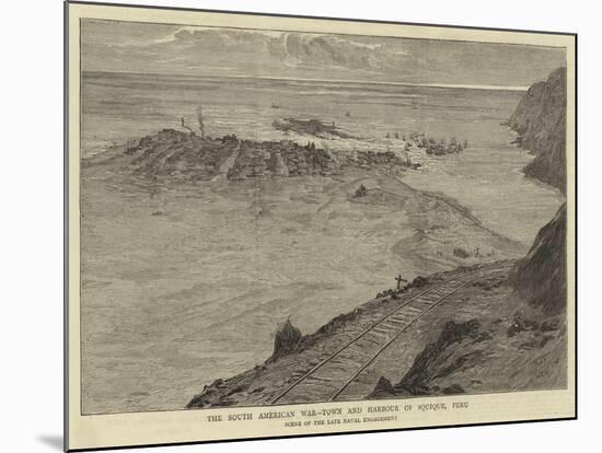 The South American War, Town and Harbour of Iquique, Peru-William Lionel Wyllie-Mounted Giclee Print