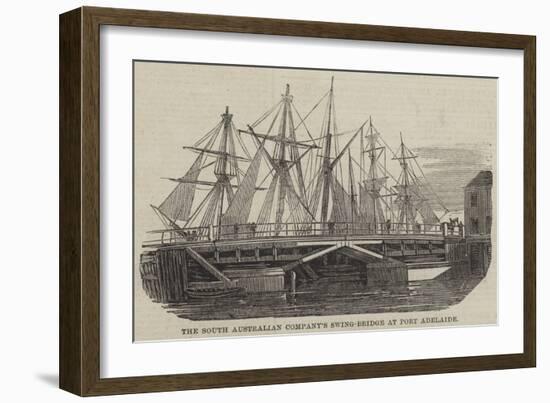 The South Australian Company's Swing-Bridge at Port Adelaide-null-Framed Giclee Print