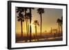 The South Bay Bicycle Trail at Sun Set.-Jon Hicks-Framed Photographic Print