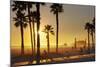 The South Bay Bicycle Trail at Sun Set.-Jon Hicks-Mounted Photographic Print