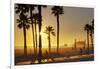 The South Bay Bicycle Trail at Sun Set.-Jon Hicks-Framed Photographic Print