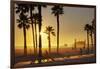 The South Bay Bicycle Trail at Sun Set.-Jon Hicks-Framed Photographic Print