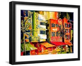 The South Beach Strip-Diane Millsap-Framed Art Print