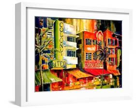 The South Beach Strip-Diane Millsap-Framed Art Print