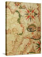 The South Coast of France, Italy and Dalmatia, from a Nautical Atlas, 1651-Pietro Giovanni Prunes-Stretched Canvas