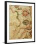 The South Coast of France, Italy and Dalmatia, from a Nautical Atlas, 1651-Pietro Giovanni Prunes-Framed Giclee Print