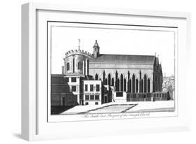'The South East Prospect of Temple Church', c1737-Benjamin Cole-Framed Giclee Print