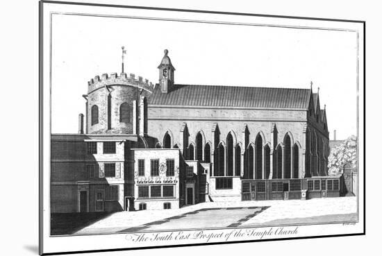 'The South East Prospect of Temple Church', c1737-Benjamin Cole-Mounted Giclee Print