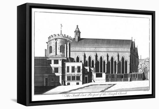 'The South East Prospect of Temple Church', c1737-Benjamin Cole-Framed Stretched Canvas