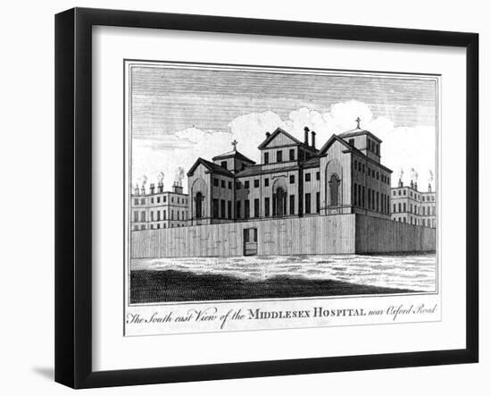 The South East View of the Middlesex Hospital, 1745-Haynes King-Framed Giclee Print