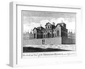 The South East View of the Middlesex Hospital, 1745-Haynes King-Framed Giclee Print