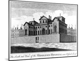 The South East View of the Middlesex Hospital, 1745-Haynes King-Mounted Giclee Print