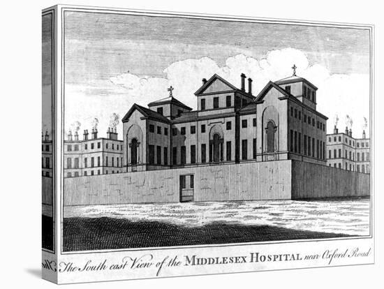 The South East View of the Middlesex Hospital, 1745-Haynes King-Stretched Canvas
