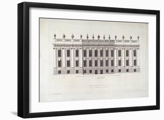 The South Front of Chatsworth' from 'Vitruvius Britannicus or the British Architect' by Colen Campb-null-Framed Giclee Print