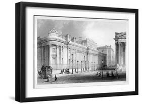 The South Front of the Bank of England, City of London, C1830-Thomas Hosmer Shepherd-Framed Giclee Print