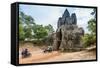 The South Gate at Angkor Thom-Michael Nolan-Framed Stretched Canvas
