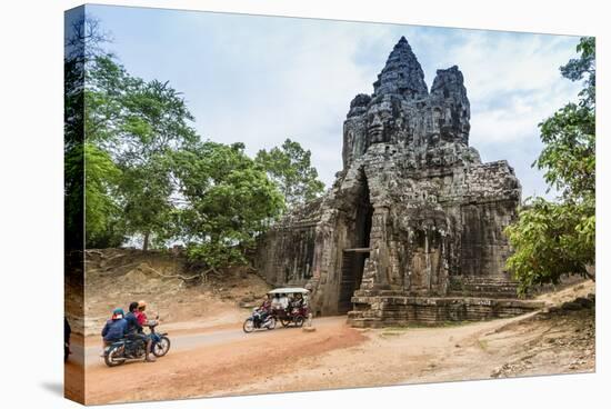The South Gate at Angkor Thom-Michael Nolan-Stretched Canvas