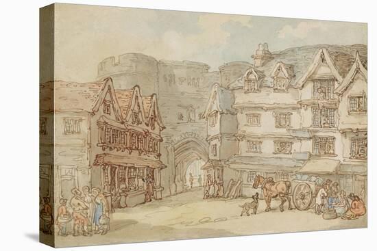 The South Gate, Exeter, C.1810-Thomas Rowlandson-Stretched Canvas