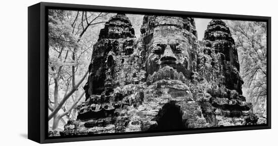The south gate of the Khmer temple complex of Angkor Thom, Siem Reap, Cambodia-null-Framed Stretched Canvas