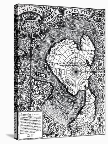 The South Pole, Detail from the "Mappamonde a Projection Cordiforme," 1531-Oronce Fine-Stretched Canvas