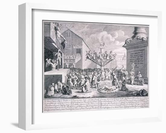 The South Sea Bubble, 1721-William Hogarth-Framed Giclee Print