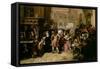 The South Sea Bubble, a Scene in 'Change Alley in 1720-Edward Matthew Ward-Framed Stretched Canvas