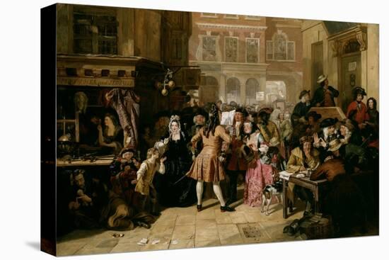 The South Sea Bubble, a Scene in 'Change Alley in 1720-Edward Matthew Ward-Stretched Canvas