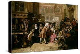 The South Sea Bubble, a Scene in 'Change Alley in 1720-Edward Matthew Ward-Stretched Canvas