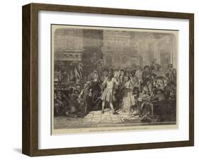 The South Sea Bubble, a Scene in Change-Alley in 1720-Edgar Melville Ward-Framed Giclee Print