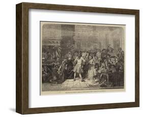 The South Sea Bubble, a Scene in Change-Alley in 1720-Edgar Melville Ward-Framed Giclee Print