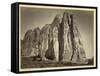 The South Side of Inscription Rock, 1873-Timothy O'Sullivan-Framed Stretched Canvas