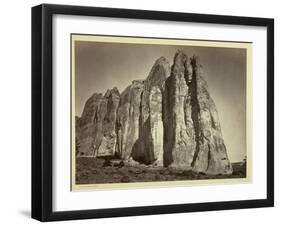 The South Side of Inscription Rock, 1873-Timothy O'Sullivan-Framed Photographic Print