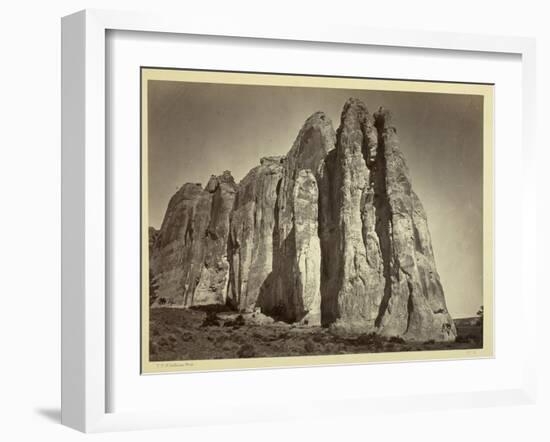 The South Side of Inscription Rock, 1873-Timothy O'Sullivan-Framed Photographic Print