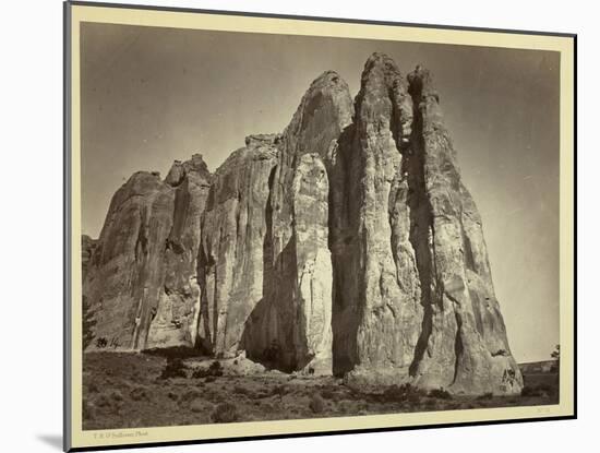 The South Side of Inscription Rock, 1873-Timothy O'Sullivan-Mounted Photographic Print