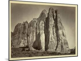 The South Side of Inscription Rock, 1873-Timothy O'Sullivan-Mounted Photographic Print