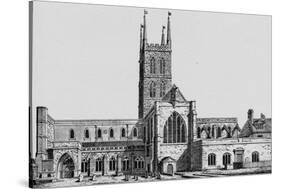 The South Side of St. Saviours, Southwark, showing the former nave, c1825, (1912)-null-Stretched Canvas