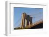 The south tower of the iconic Brooklyn Bridge, New York City, New York-Greg Probst-Framed Photographic Print