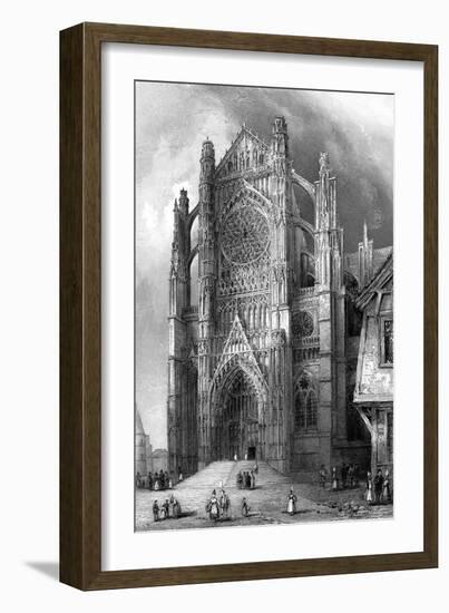 The South Transept of Beauvais Cathedral, France, 1836-Benjamin Winkles-Framed Giclee Print